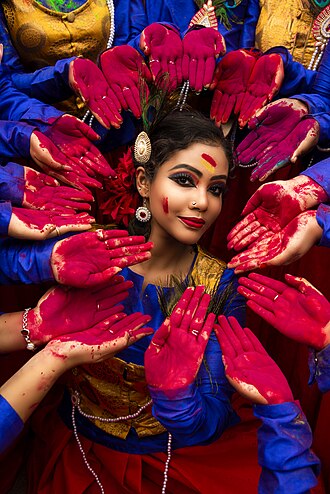 Basanta Utsav (Bengali spring festival), Rabindra Bharati University, Kolkata, West Bengal, India.